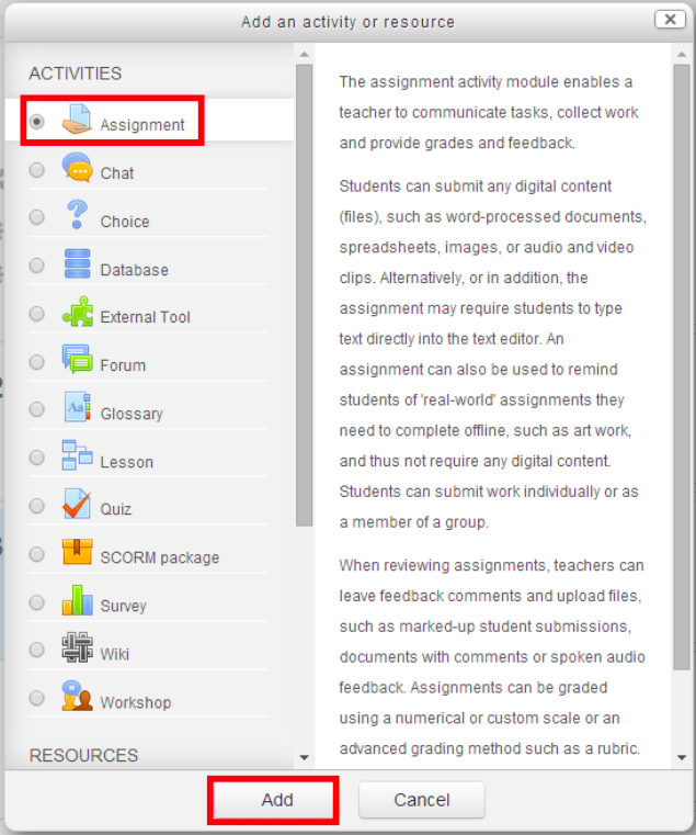 assignment plugin moodle